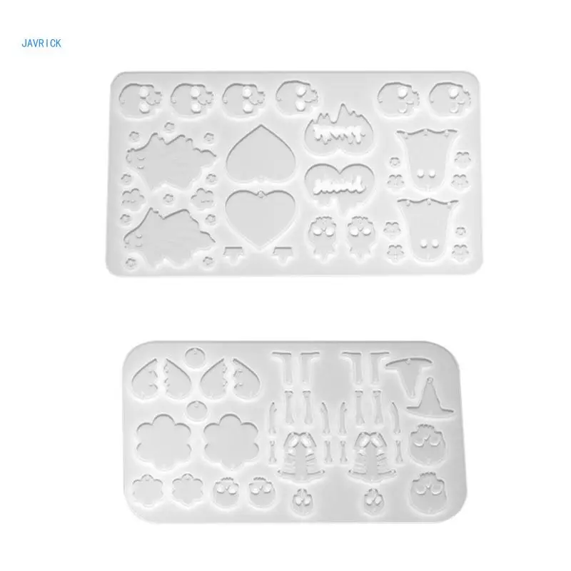

Crystal Skull Man Pendants Silicone Mold Skeleton Man Resin Mold for DIY Jewelry Making Halloween Keychain Earring Mold
