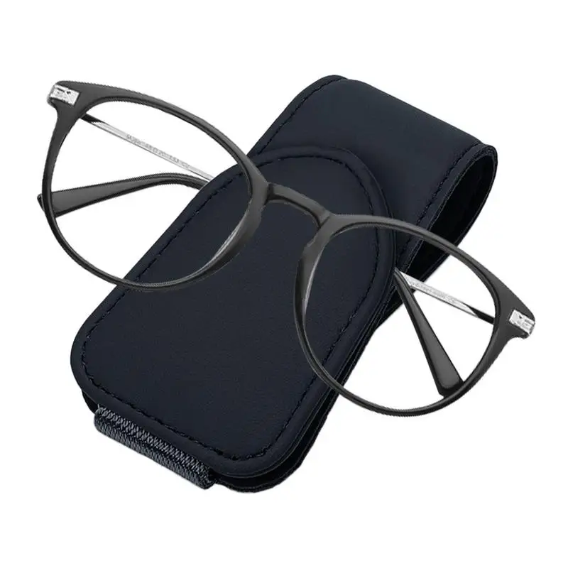 Car Sun Visor Clip Storage Holder for Auto Sun Visor PU Leather Car Interior Accessories for Ordinary Glasses Cards Tickets