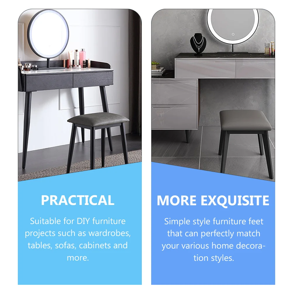 Furniture Cabinet Legs Dining Table Metal Sofa Feet Conical Replacement Iron Support