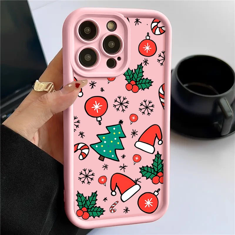 thumbnail image 1 of Funda de silicona TPU suave a prueba de golpes para iPhone, funda de Año Nuevo con sombrero de Navidad para iPhone 16, 15 Pro Max, 14 Plus, 11, 13, 12 Pro, X, XS, XR, 8, 7, 1 of 5