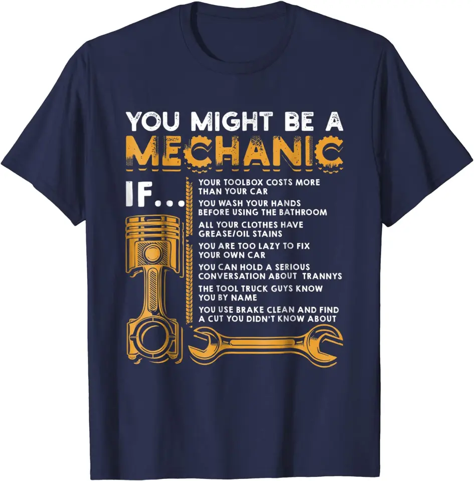 You Might Be A Mechanic If T-Shirt Funny Mechanic Gifts Rife Young
