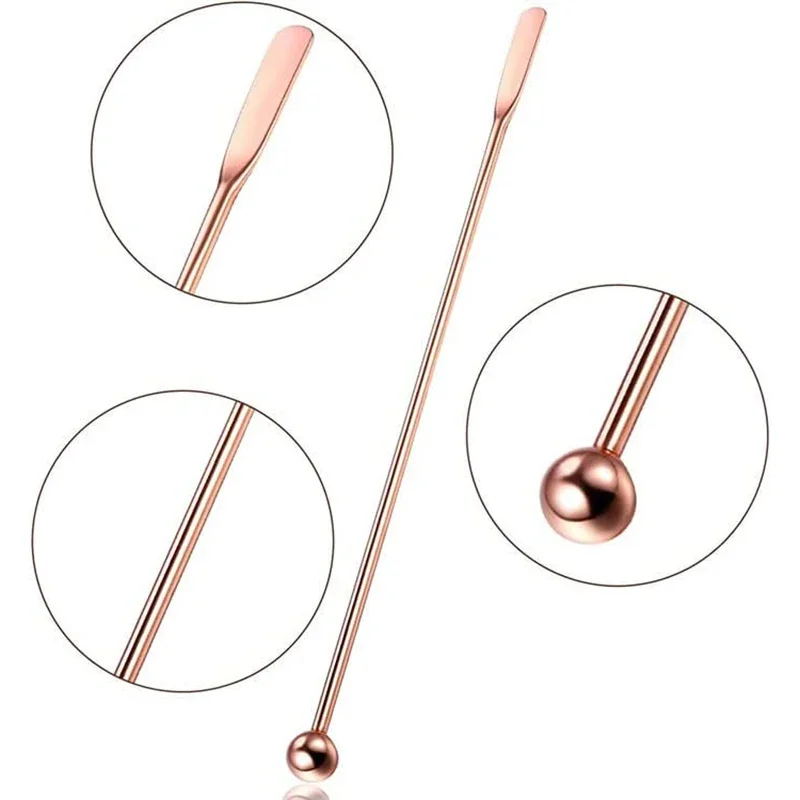 Stainless Steel Cocktail Stirrers Swizzle Sticks, 7.5in Multifunctional Stir Sticks for Bar Juice Cocktail Creative Mixing Bar