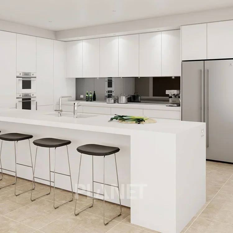 Contemporary 3D Design DIY Kitchen Cabinet U L Shaped Kitchen With Island