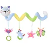 Car Seat Toys For Infant Cute Fox Spiral Plush Toys Stroller Toys Hanging Rattle Crib Activity Toy For Baby Gift 3