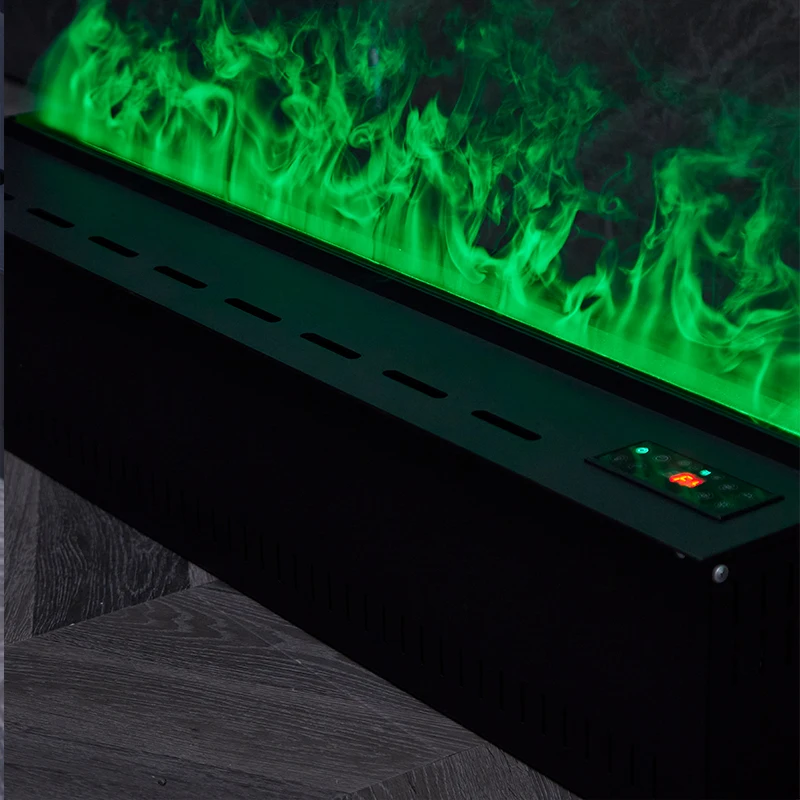 Durable AI Voice Control 7 LED Flame Colors Water Mist Fireplace Insert Electric Fireplace With Timing Function