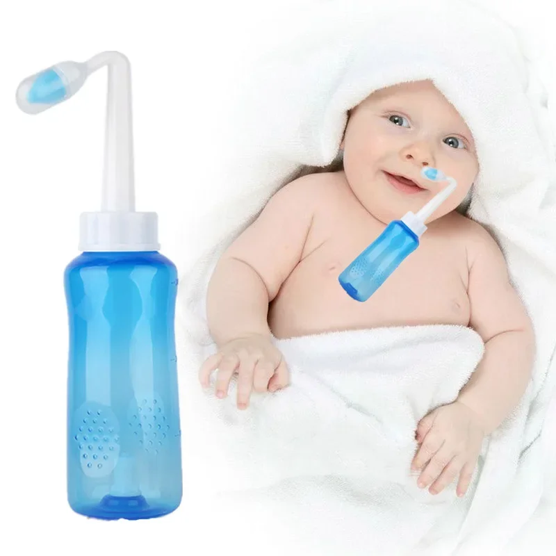Nose Wash System Sinus & Allergies Relief Nasal Pressure Rinse Neti Pot Irrigator for Children Kids Adults Nasal Aspirator 300ml nasal aspirator,nasal irrigator