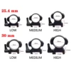 Tactical 25.4mm 30mm 2 Pcs QD Diameter Hunting Sight Scope Mount Ring Level Durable And Firm Universal 20mm Picatinny Accessory 2