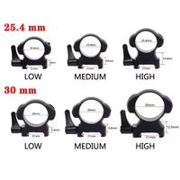 Tactical 25.4mm 30mm 2 Pcs QD Diameter Hunting Sight Scope Mount Ring Level Durable And Firm Universal 20mm Picatinny Accessory 2