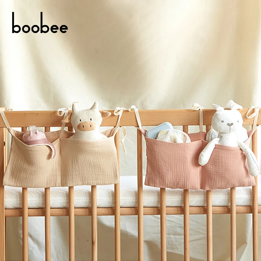 용 단색 용 침대 범퍼 수납 걸이 가방, 이중 포켓 -  기저귀 - 기저귀 수납 가방, 유모차 걸이 가방, 다양한 물건을 보관할 수 있는, 용 침대 범퍼 수납 가방 정리함, 크리스마스, 할로윈, 가을 추수감사