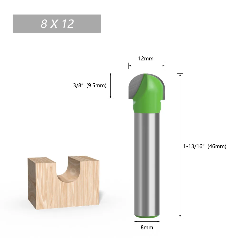 LAVIE 1pc 8mm Schaft Ball Nase Schaftfräser Runde Nase Cove CNC Fräsen Bit Radius Core Box Vhm fräser Werkzeuge C08042 – Detail 5