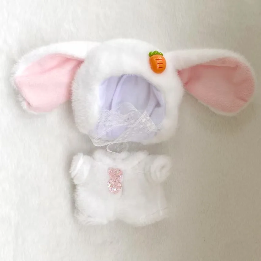 17cm Labubu Clothes Ii Idol Dolls Sitting Party The Monster Outfit Accessories Bunny-eared Plush Clothing Diy Kids Gift