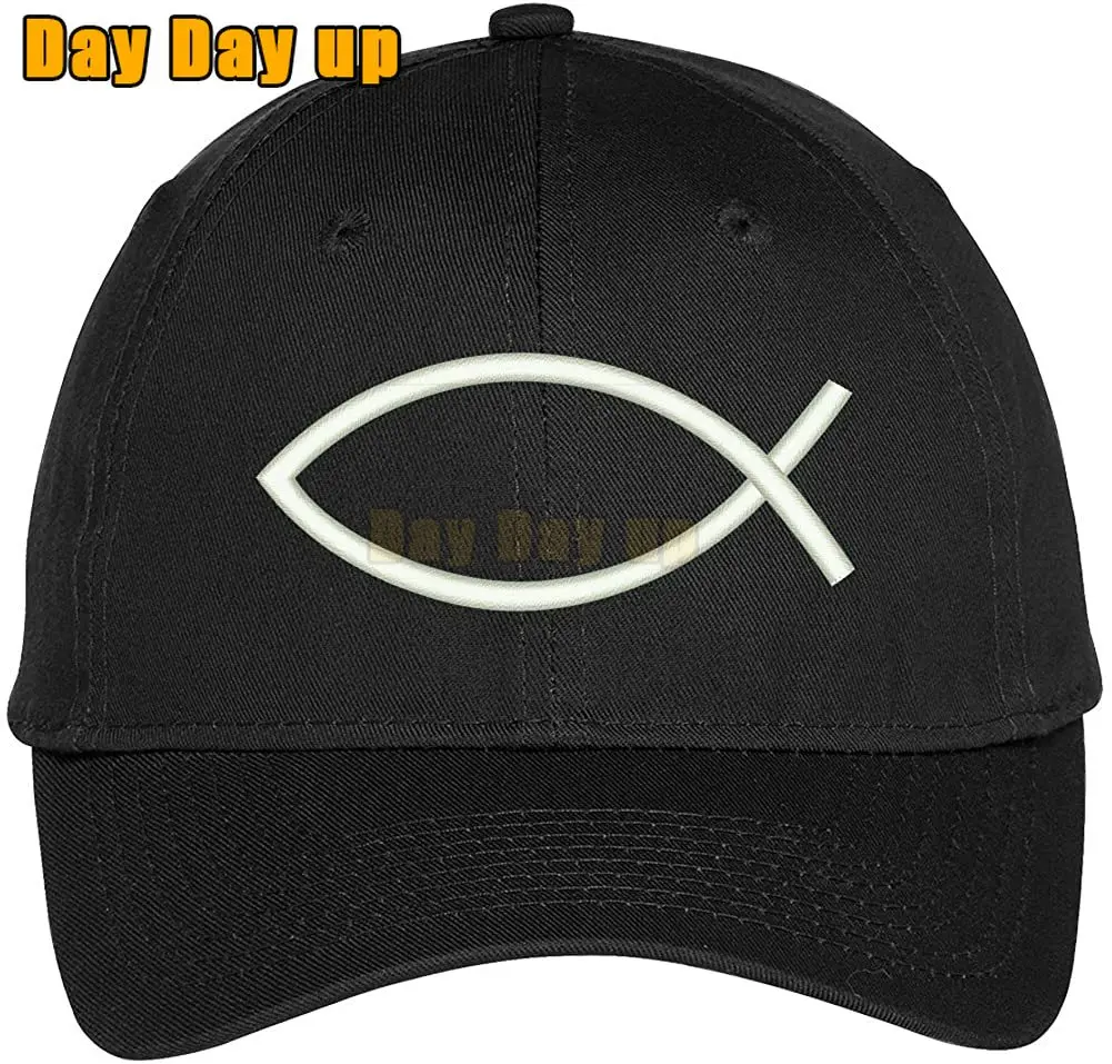 

Trendy Apparel Shop Christian Ichthys Fish Symbol Embroidered Baseball Cap