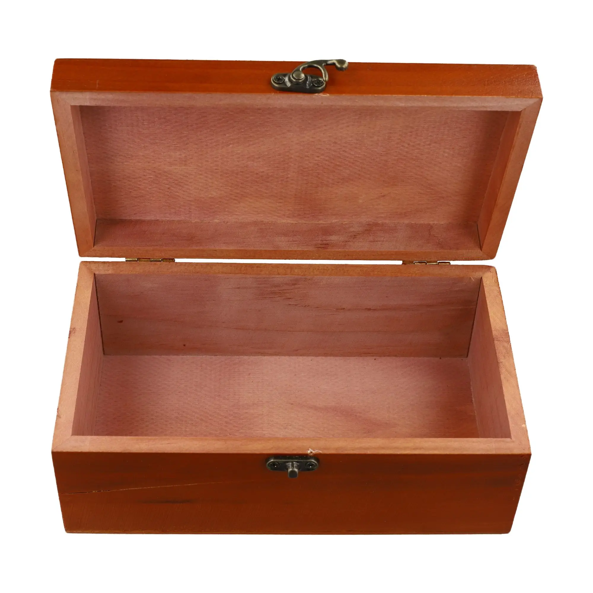 Retro-Aufbewahrungsbox aus Holz mit abschließbarem Holz, dekorativer Koffer für Zuhause oder Büro, Holzkiste mit Klappdeckel, Andenkenhalter mit Schloss – Detail 14