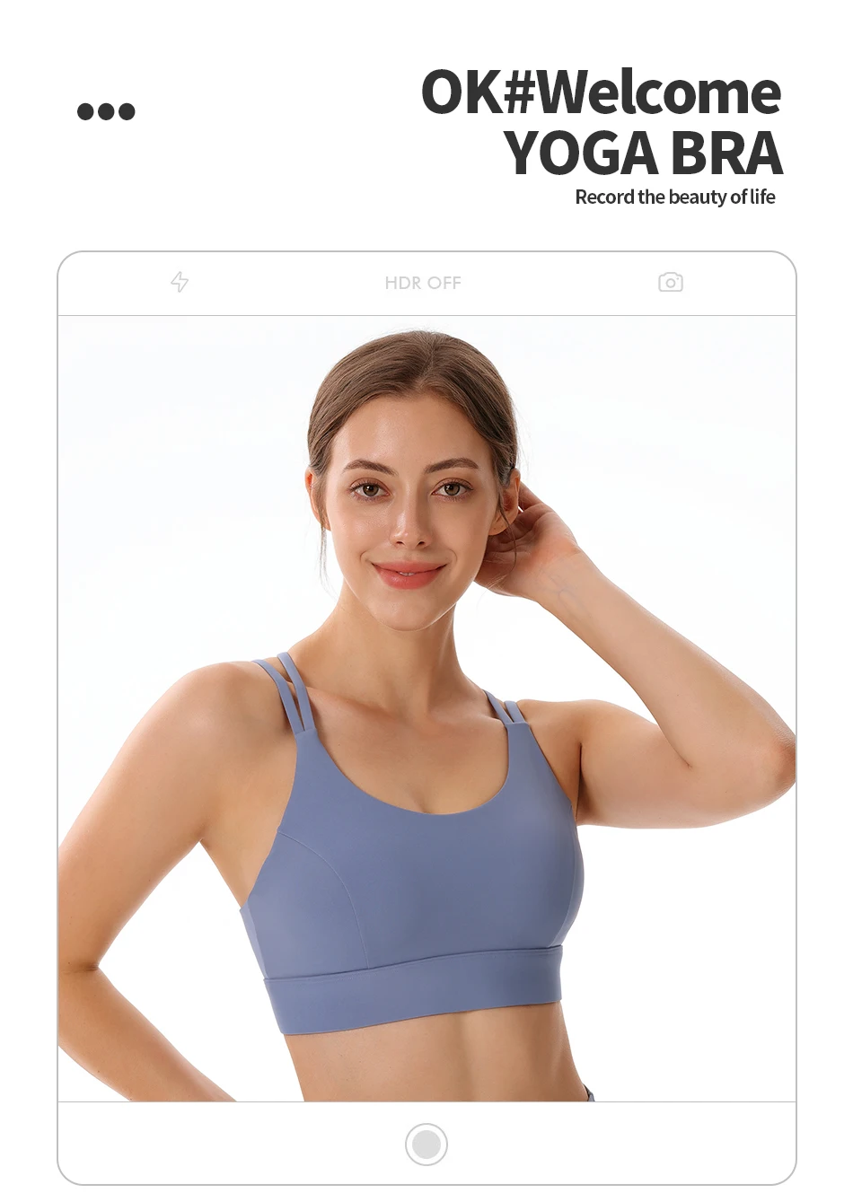 Description Picture 2 of itemWomen's Camisole Sports Bra Comfort Sexy Push Up Nylon Bra Yoga Gym Fitness Workout Bra Sports Back Buckle Cross Bra S-2XL