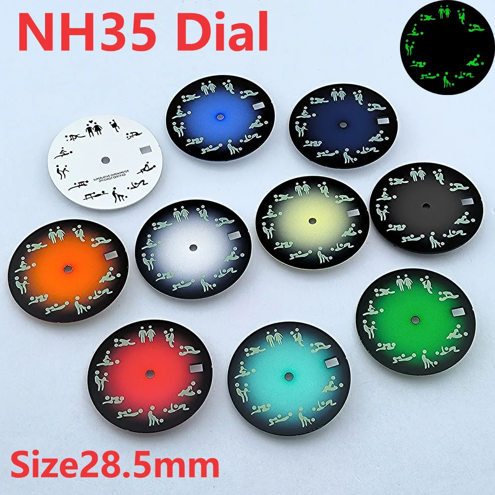 

NH35 dial couple dial S dial white dial personalized dial suitable for NH35 movement watch accessories