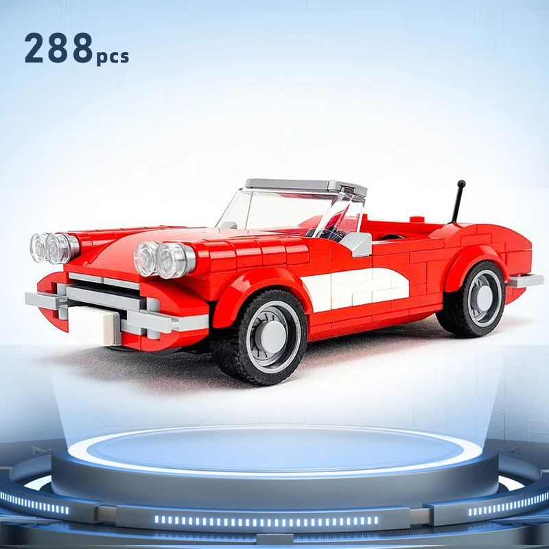 All American Icon Sports Car Build Brick Replica Iconic Classic Convertible Legendary Pony Vintage Dream Vehicle Collection