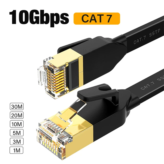 Ethernet Cable Cat7 Flat Lan Cable SFTP Round RJ45 Network Cables