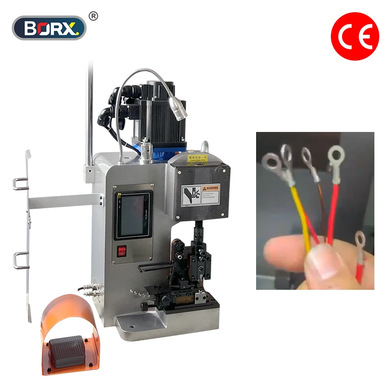 

220V Multi-Function Servo Terminal Crimping Machine, 2600w 60kn Enamelled Wire Puncts Magnetic Coil Through The Closing Pressure