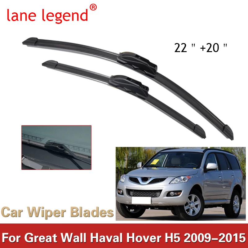 Spazzola Tergicristallo Per Auto Per Great Wall Haval Hover H5 22 "+ 20" 2009-2015 Spazzole Tergicristallo Per Parabrezza Auto Window Fit U Hook Arms