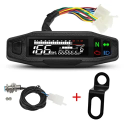 Universal LED Waterproof Motorcycle Speedometer with Digital Display and Adjustable Bracket (With Z bracket)
