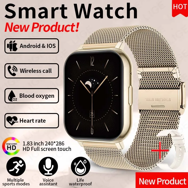 LIGE 2026 Health Monitor 1.83" HD Screen Fitness SmartWatch Call thumbnail 4
