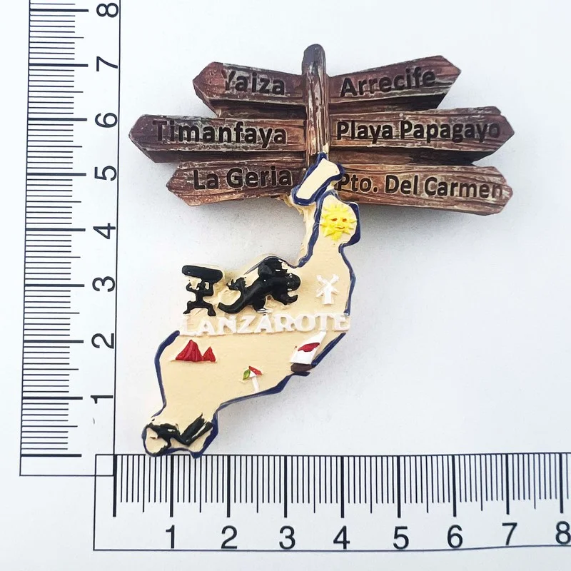 Spagna Fuerteventura Calamita Frigorifero Adesivi Collezione Magnete Decorativo Viaggio Souvenir Cuore a Forma di
