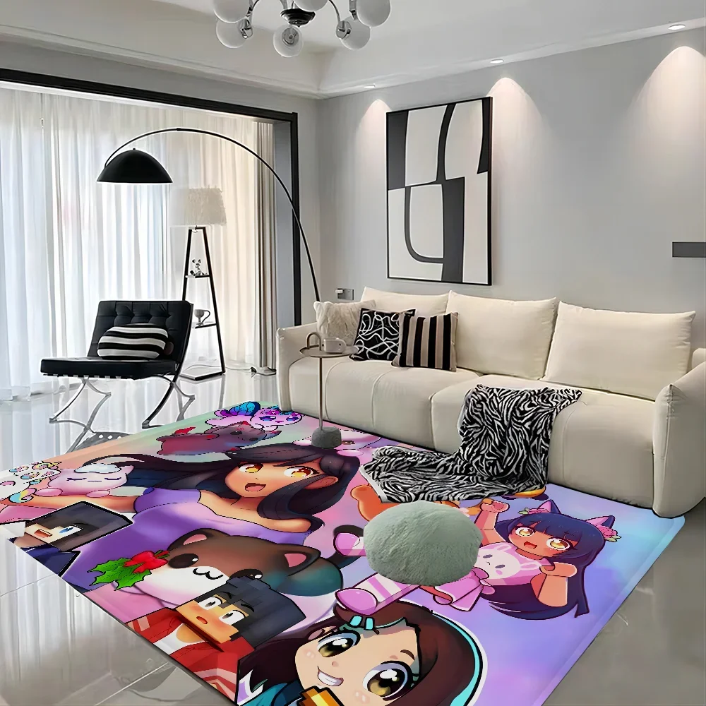 Cute Aphmau with Wings Long Rugs Anti-slip Modern Living Room Balcony Printed Bedside Area Rugs floor mat,carpet mat