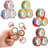 Magnetic Rings Fidget Toy for Adult, Idea ADHD Anxiety Magnetic Fidget Toys Set Fidget Spinner Rings for Relief, Gifts for Teen 3