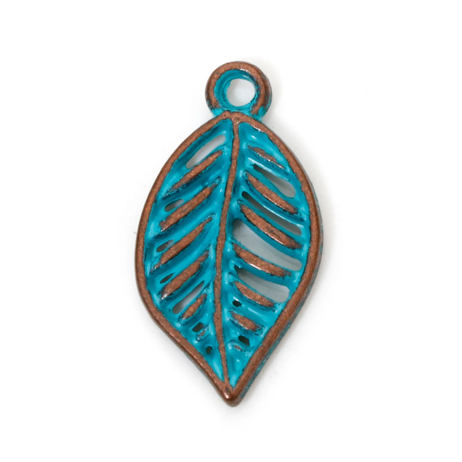 50/100 Stück Patina Charms antike kupfer blaue Blatt feder böhmische Zink basis Legierung Anhänger DIY Herstellung Halskette Schmuck finden – Detail 11