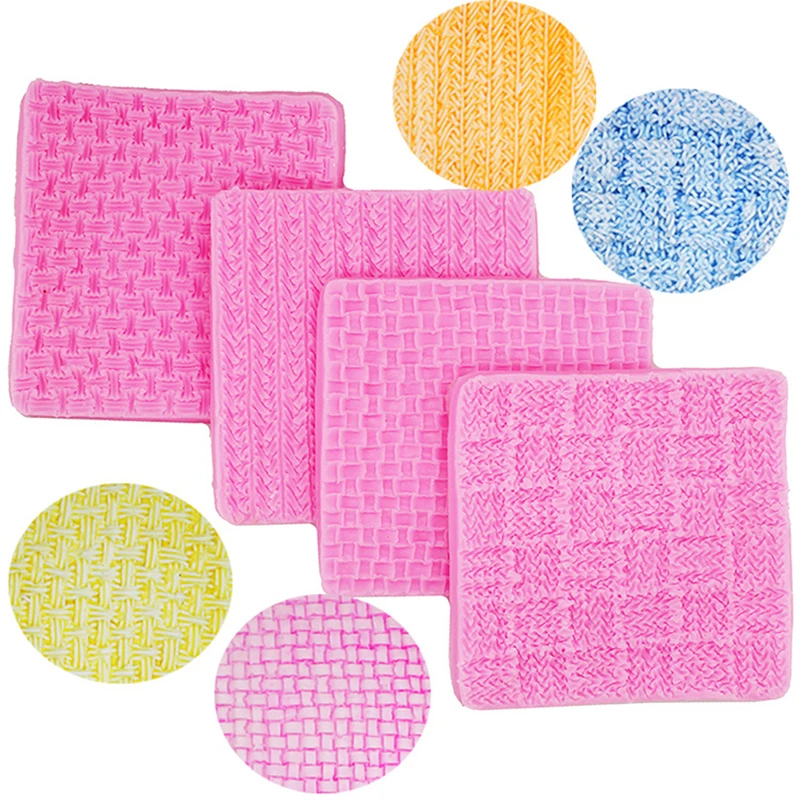 

3D Knitting Wools Sweater Silicone Mold Kitchen Accessories Pastry Tools Fondant Baking Cake Lace Decorating Eid Christmas Mould