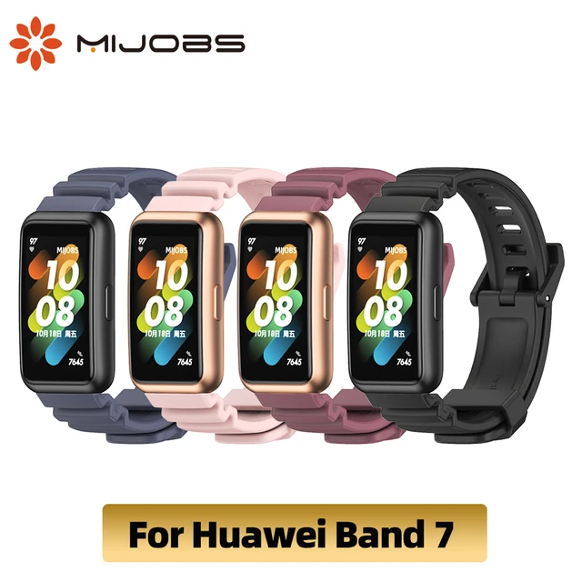 Silicone Strap for Huawei Band 7 Strap Accessories Smart Replacement  Watchband Wristband Correa Bracelet for Huawei Hornor Band 7 -White 