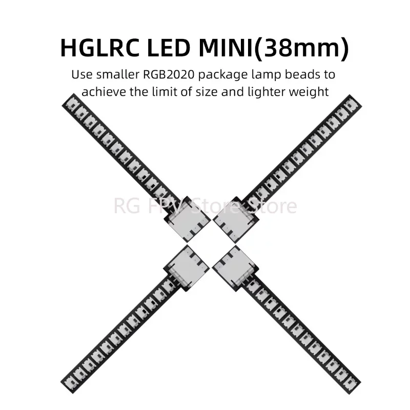 

Мини-лампа для радиоуправляемых моделей FPV дронов, 38 мм, RGB2020, 5 В, 0,7 г, 38 мм x 7,1 мм x 5 мм