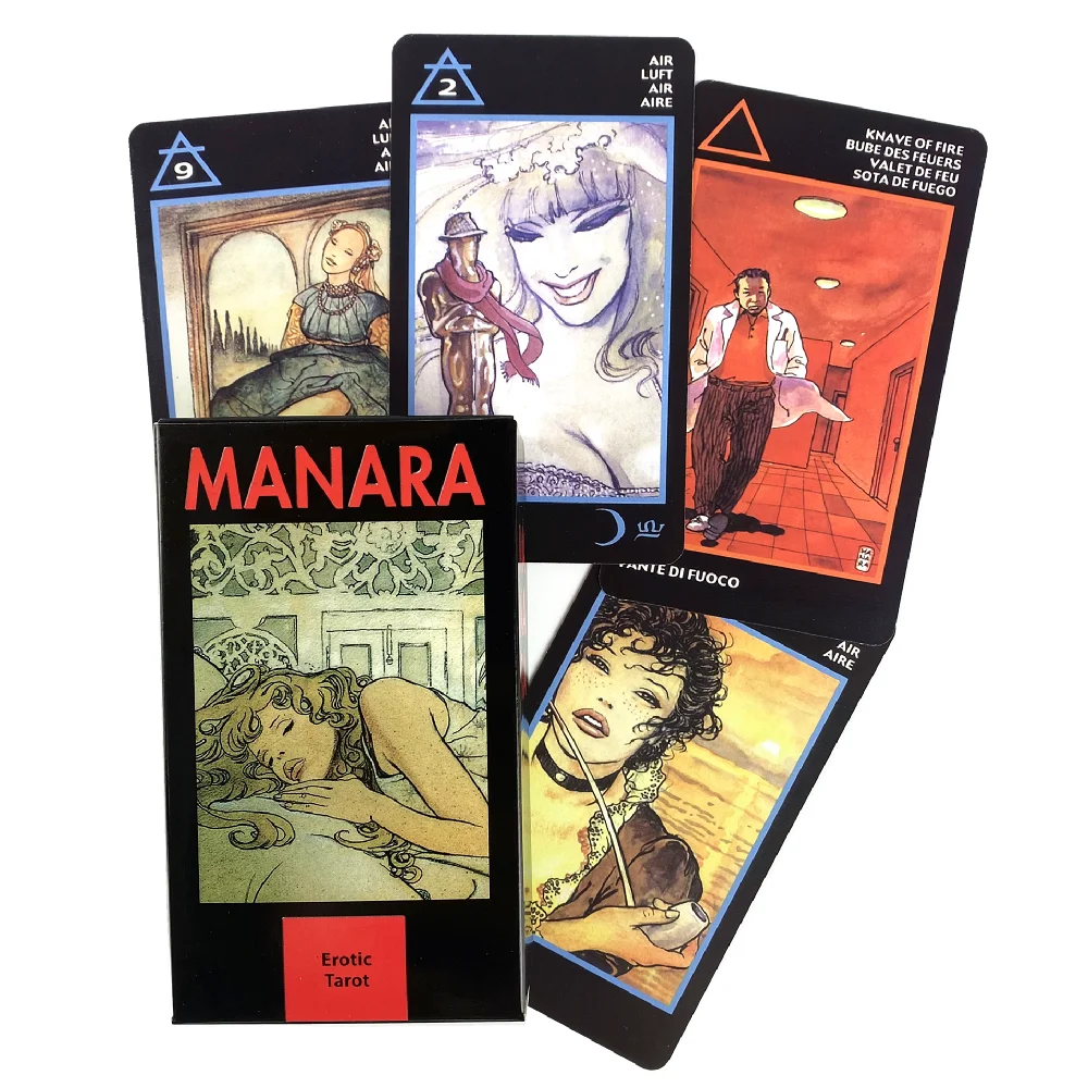 

Manara Erotic Tarot Cards English Vision Board Games For Fate Divination Party Playing Oracle Deck