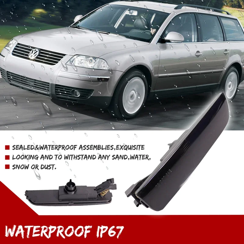 Geräucherte/Bernstein/Rote Linse Auto Vorne/Hinten Seite Kotflügel Marker Licht Gehäuse Für Volkswagen Passat B5.5 2001 2002 2003 2004 2005 – Detail 7