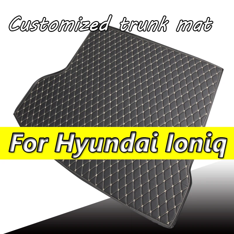 

Коврик для багажника автомобиля для Hyundai Ioniq 2015 ~ 2019, Комплект ковриков для багажника, водонепроницаемые защитные накладки, автомобильные аксессуары