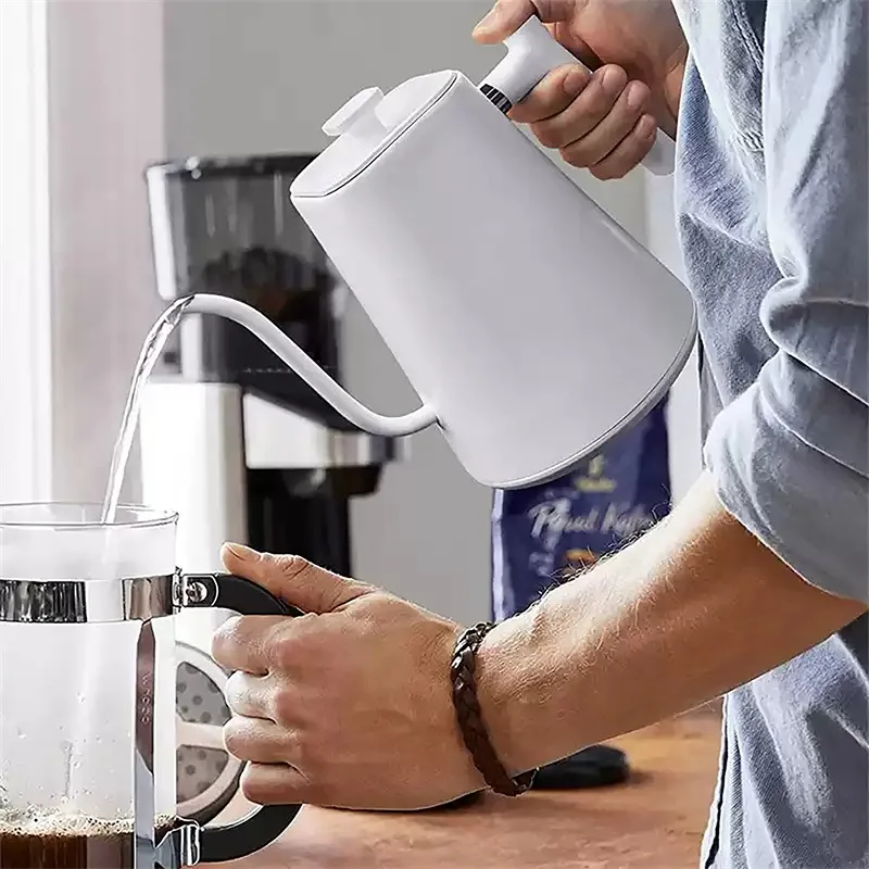 1200w Electric Kettle Portable Gooseneck Electric Kettle Temperature Control Stainless Steel Rapid Heating Kettle 110v/220v 6