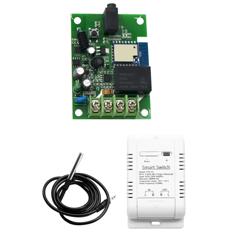 

Tuya Wifi Smart Temperature Switch 3000W White +Energy Consumption Monitoring Thermostat For Google Home Alexa