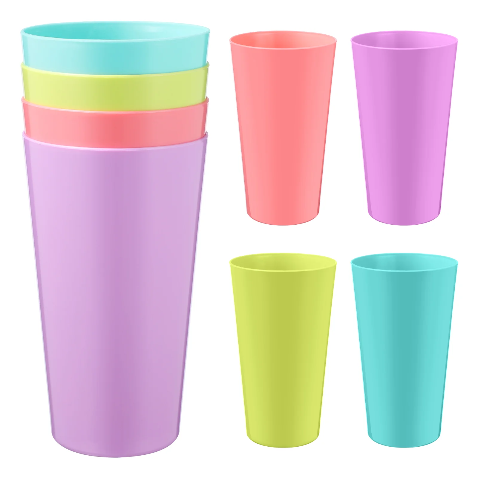 

Drinking Cup Cups Without Covers Reusable Household Water Tumblers Plastic Beverage