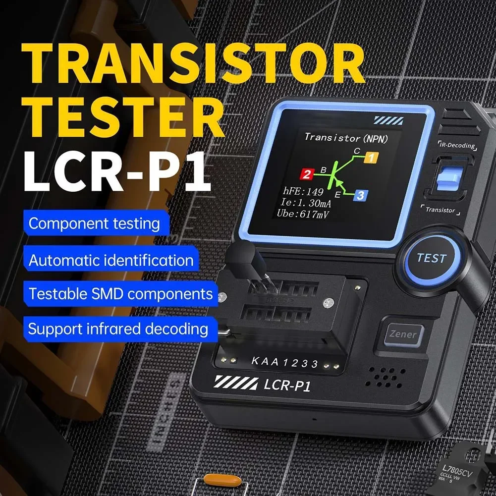 For FNIRSI LCR-P1 Transistors Tester Multimeter Diode Triodes Capacitance Resistance Meter ESR MOSFET Multi-function Anti-burn digital multimeter,transistor tester