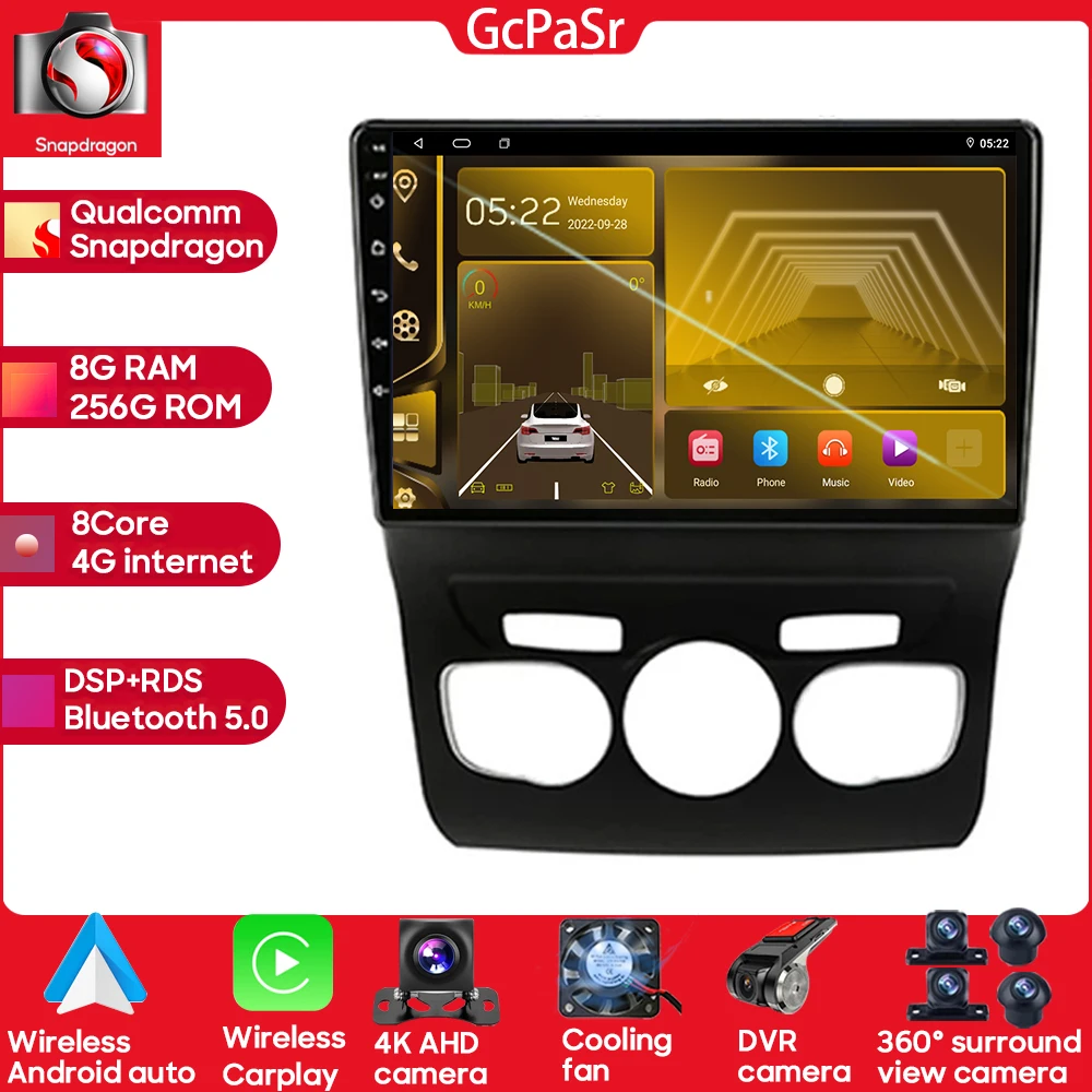 

Intelligent System Qualcomm Snapdragon Android 13 Car Radio Player For Citroen C4 C4L DS4 2013 - 2017 GPS Navigation DSP Carplay