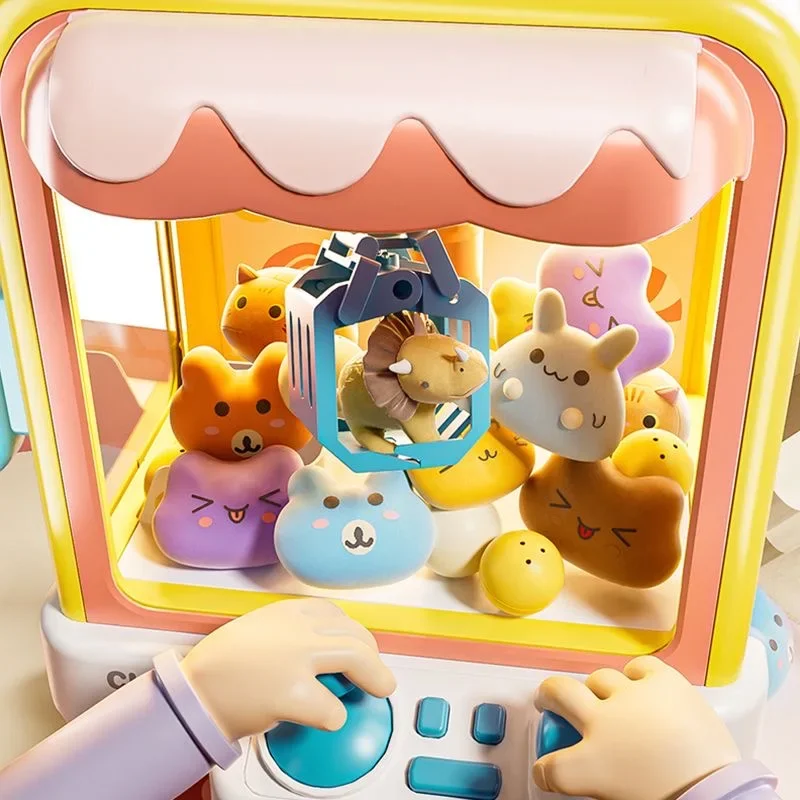 Automatic Mini Claw Machine Toys for Kids Cartoon Coin Operated Play Game Arcade Doll Machines Children Birthday Christmas Gifts 5