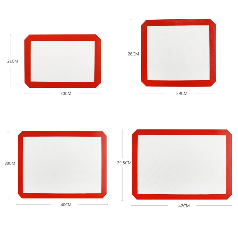 Non-Stick Baking Mat High Temperature Resistant Glass Fiber Rolling Dough Mat Oven Pasta Tool Kitchen Gadgets Utensils