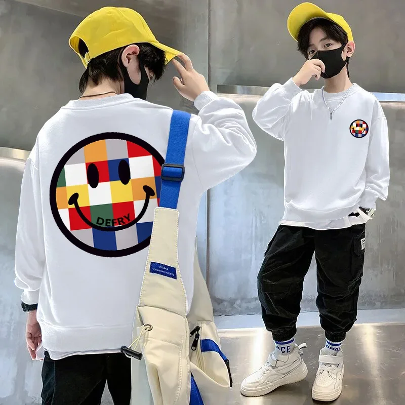 thumbnail image 1 of Sudadera a la moda para niños, Top informal de manga larga para Otoño e Invierno 2023, recién llegado, marca de moda, estilo callejero, niño grande, 1 of 4