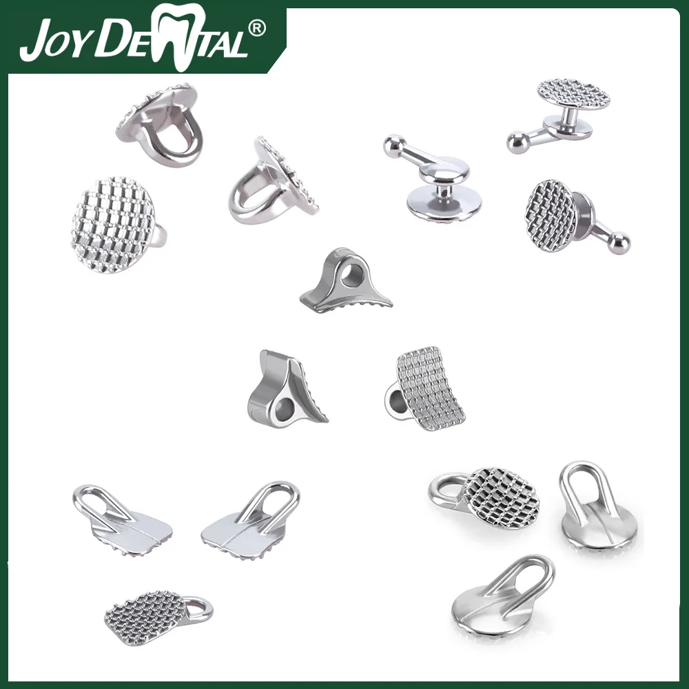 Dental Orthodontic Bondable Lingual Buttons With Traction Hook Metal