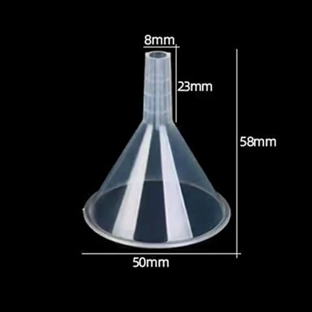 Clear Plastic Funnel Set for Kitchen and Lab Use