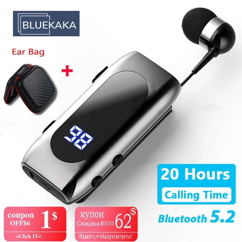 2022 K55 Earphone Bluetooth 5.2 with Wire Wireless Clip on Headphone