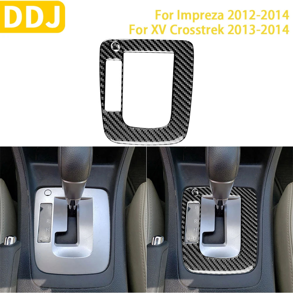 

For Subaru Impreza Crosstrek 2012 2013 2014 Accessories Car Carbon Fiber Interior Gear Panel Outer Frame Trim Sticker