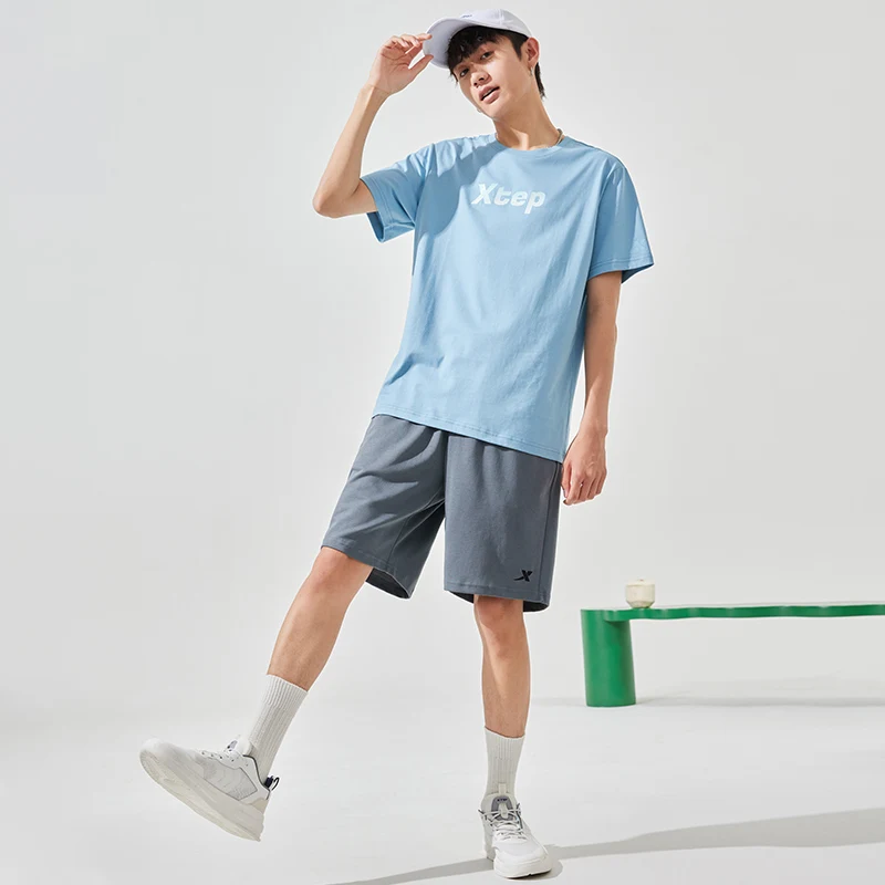 Xtep Basketball Knitted Mid-Pants For Men 2022 Summer Training Men's Sweatpants Comfortable Sports Outdoor Bottoms 878229610108 6