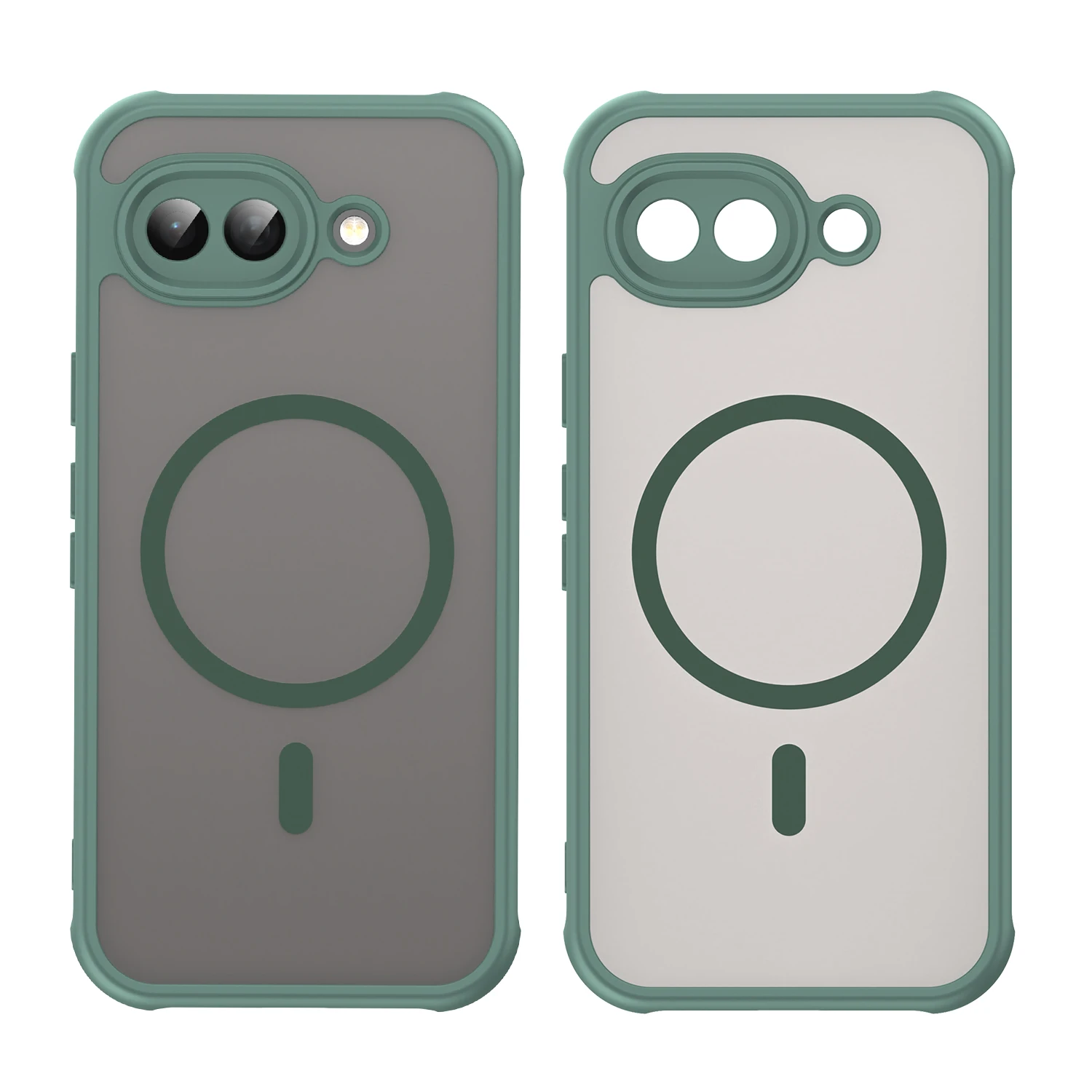 Translucent Frosted Magnetic Armor Case - Luxury Business Hard Bumper Cover