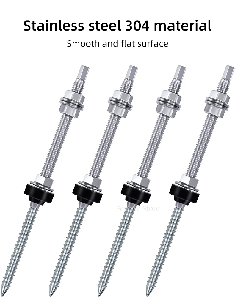 Supporti Pannelli Solari In Acciaio Inox 304 - Set Da 12 Pezzi Per Bulloni M10 - Foto 8